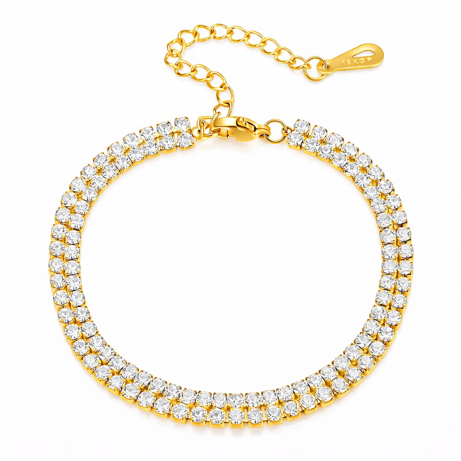 Double Row Crystal Bracelet