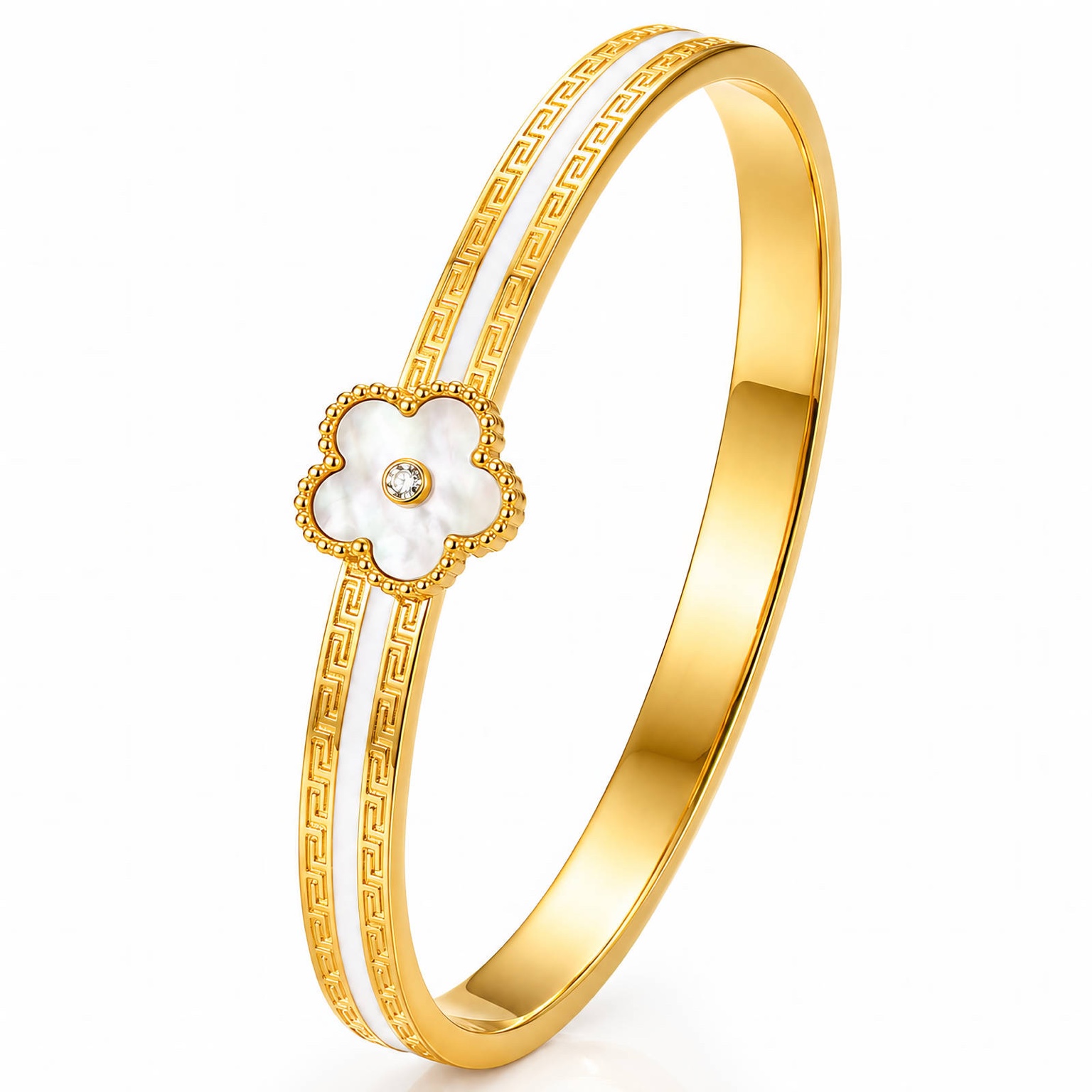 White Clover Accent Bracelet
