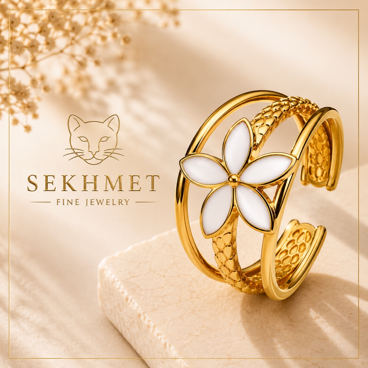 White Flower Ring